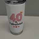 40th Birthday Gifts For Women, 1985 and Fabulous Gift For Her, Funny Present For 40 Year Old Lady, Turning 40 Forty Idea Gift For Mom, Wife, Aunt, Sister - Better World Tumbler Cup 20oz with Keychain