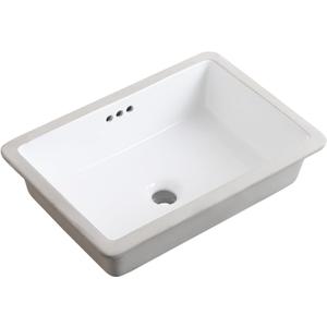 20 Inch Undermount Bathroom Sink Rectangular Undermount Sink White Ceramic Under Counter Bathroom Sinks with Flat Overflow Type (19.8"x 13.7")