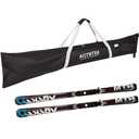 Aisthtea Ski Bag Snowboard Bag Ski Bag 1680D Waterproof and wear-resistant Polyester Adjustable Length Ski Sleeve Double Ski Boot BagTravel Bag For Unisex Skis Storage Fits Skis up to 180CM, Black