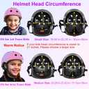 Kids Toddler Bike Helmet for Kids 3-5-8-14 Skateboard Helmet for Roller Skate Scooter Inline Skating Longboard Boys Girls Bicycle Helmet (Medium)