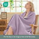 EMME Cotton Muslin Blanket King Size - Soft, Breathable Layering Blanket, 108"x90", All Season Gauze, Lavender