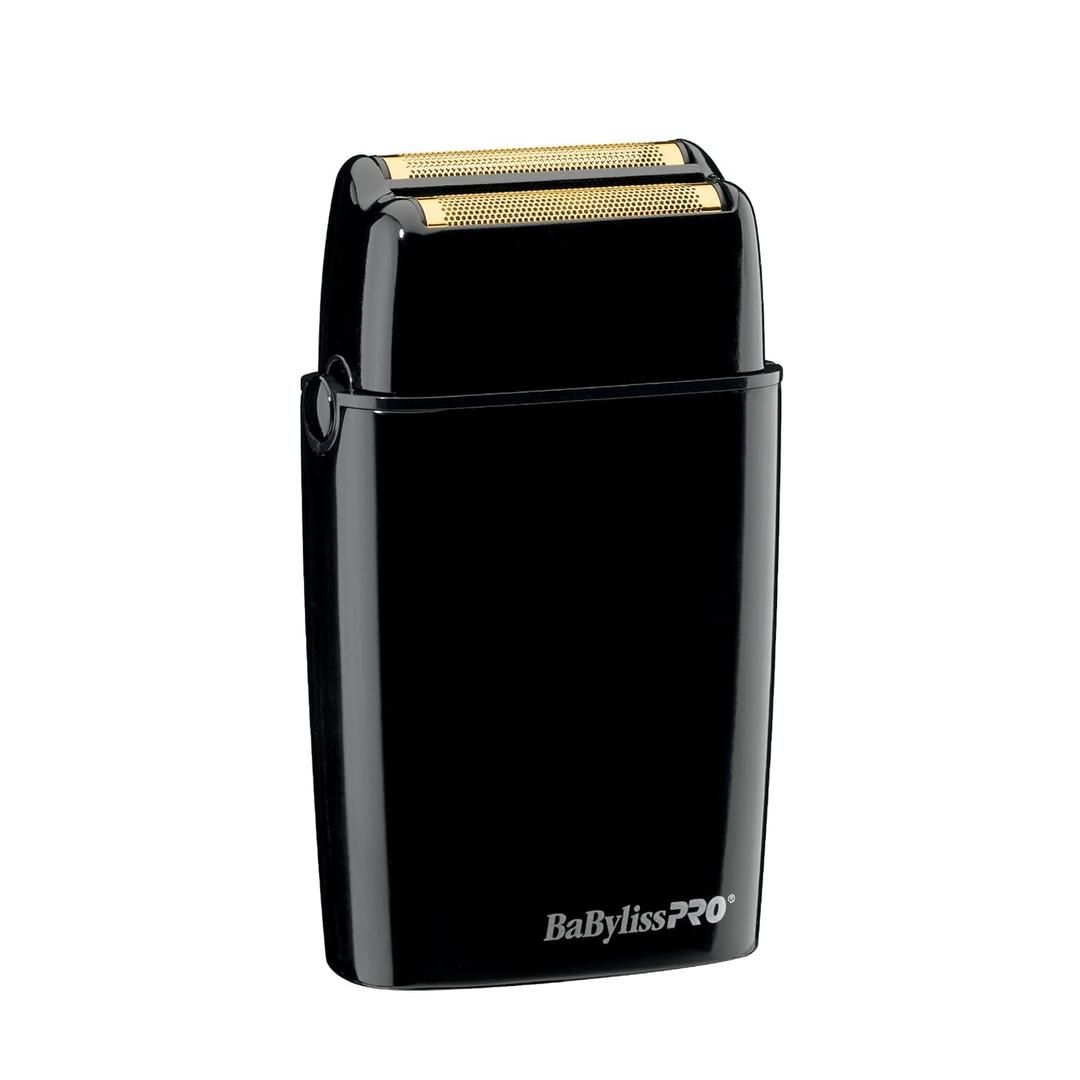 METALFX Double Foil Shaver, Handheld Electric Razor for Travel, Portable Cordless Close Face Shaver for Head, Beard, & Neck (Black)