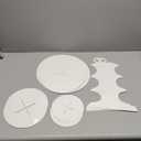 BLISSUR 2 Pack White 4 Tier Cupcake Stand Tower, Cardboard Holder for Parties (White)