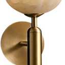 SIYGANK White Alabaster Wall Sconce Natural Marble Stone Wall Light Fixture Mid Century Modern Hallway Wall Sconce Antique Farmhouse Flower Wall Mounted Lamp for Bedroom Living Room Bathroom