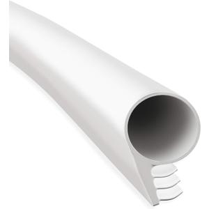 TMH Premium Pure Silicone Kerf Weather Stripping Door Seal, Window and Door Frame Sealer Bulb/Ring Shape, White - 20 Feet