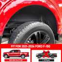 Rear Wheel Well Guards Compatible with Ford F150(Not for Raptor) 2025 2024 2023 2022 2021,2 PCS Rear Wheel Well Liners Tire Protector for 2025 F150 Accessories,Fenders No Drilling Required