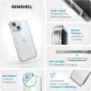 Speck Clear iPhone 17e & iPhone 15 Case - Slim, Drop Protection - for iPhone 15, iPhone 14 & iPhone 13 - Scratch Resistant, Anti-Yellowing, 6.1 Inch Phone Case - GemShell Clear