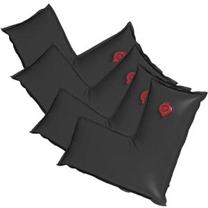 Robelle 2 ft. Corner 4-Pack Heavy Duty Black Pool Cover Weights, .33 MM Thick Vinyl, Pool Water Bags, Water Tubes, 24" x 24"