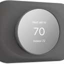 Petrichor Nest Thermostat Wall Plate - Compatible With Google Nest 2020 - Trim Kit, Cover Accessory for Easy Installation - Charcoal (Cover Only)