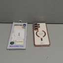 Magnetic Glossy Case for Samsung Galaxy S26 Ultra, S26 Ultra Phone Case Clear Luxury with Screen Protector X2 & Camera Protector [Compatible with MagSafe],Cover for Samsung S 26 Ultra-Rose Gold