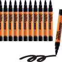 Artline Professional Concrete Permanent Markers with Durable 1.5mm Bullet Tip, Heavy Duty and Ideal for Rough Surfaces, Quick-Dry Ink Construction Markers, and for Parking Lot Marking - Black, 12-Pack