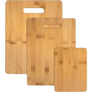 Totally Bamboo 3-Piece Bamboo Cutting Board Set  Wooden Cutting Boards for Kitchen  Great for Chopping and Serving  Large, Medium & Small Sizes for Food Prep