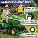 GICOOL 15x6.00-6nhs Lawn Mower Tire Assembly, 15x6-6 Riding Lawnmowers and Tractor Pneumatic Tire and Wheel, with 3/4" Bearing Bore, 3" Centered Hub, S-Turf Pattern, 2 Pack