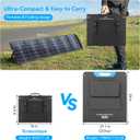 Ecosonique 200W Portable Solar Panel for Power Stations, Foldable & Lightweight with Kickstand, USB-C PD3.0 & USB-A QC3.0, MC4 & Multi-Output for Solar Generators, RVs, Camping, and Outdoor Use