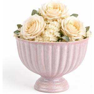 DOWAN 8'' Purple Pedestal Decorative Bowl – Handcrafted Reactive Glaze Footed Ceramic Centerpiece Bowl for Entryway Keys & Dining Table, Aesthetic Housewarming Gift