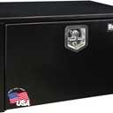 Buyers Products 1702303 Black Steel Underbody Truck Box, 18 x 18 x 30 Inch, Made In The USA, 14 Ga Black Steel Trailer/Truck Bed Tool Box, Weather-Resistant, Locking T-Latch