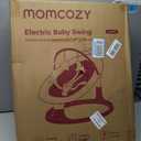 Momcozy 2-in-1 Electric Baby Swing, Dual-Arm Support System & Parent-Inspired Motions, Convertible to Toddler Seat up to 66 lbs, Adjustable Height, Lightweight, Khaki