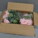 YXZZWL 60 Pcs Artificial Roses in Bulk, Fake Silk Roses Realistic Roses Stem Faux Roses Bouquet for Wedding Centerpieces Flower Arrangement Home Decor (Pink)