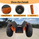 Heavy Duty Panel Dolly, All-Terrain Slab Dolly with 1000 LB Weight Capacity,10-inch Wheels (Orange Solid Tires)-Patent Pending