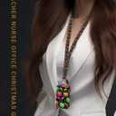 ID Badge Holder with Retractable and Detachable Lanyard, Cute Badge Reel Breakaway Lanyard with Carabiner Clip for Women, Teachers, Nurses, Perfect Work and Office (Colourful Haloween Pumpkins)