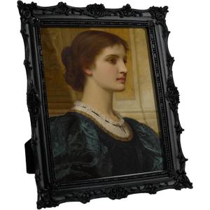 8x10 inch Vintage Photo Frame,Black White Pink Wood Gold Color Hand-Crafted Resin Picture Frame with Easel & Hook, Home Dcor for Tabletop Wall Hanging Rahmen Photo Frame (Black)