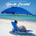 AMMSUN Beach Umbrellas for Sand Heavy Duty Wind Portable, 6.5ft