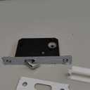 NCL Sliding Door Handle for Bath, Satin Nickel Barn Door Flush Handle, Privacy Pocket Door Lock