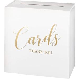 Lillian Rose White Wooden Wedding Card Box