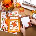 Suzile 30 Pcs Hello Fall Crafts kit Hanging Sign Thanksgiving Arts Bulk Fall Autumn Themed DIY Crafts Fun Holiday Activities Home Decorations (Squirrel)