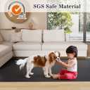 5'x7' Black Floor Mat for Under Dining Room Table, No Scratch Durable Plastic Area Rug for Kitchen, Waterproof Easy Flat Floor Protector for High Traffic Area