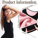 Neer Womens Fleece Lined Underwear Tops Warm Cami Tank Top Cotton Thermal Underwear for Women Sleeveless Camisole Base Layer (Black)