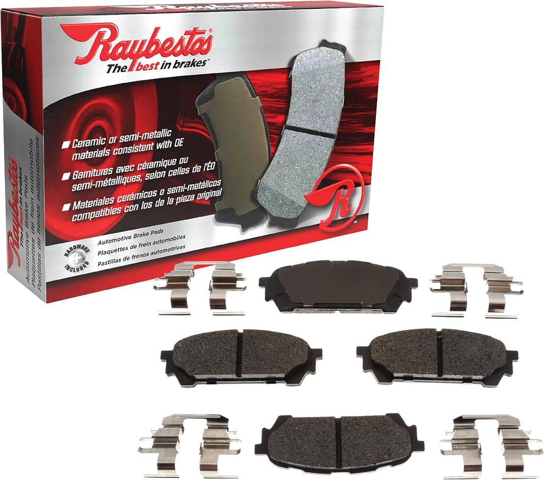 Raybestos R-Line Automotive Replacement Front Brake Pad Set for Select Ford, Lincoln (MGD702MH)