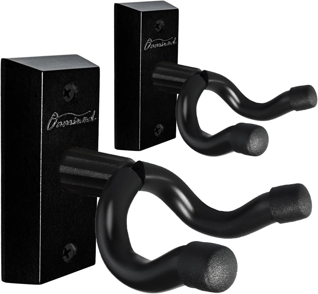 Guitar Wall Mount Pack of 1, Real Hardwood Guitar Hanger, U-Shaped Guitar Wall Hanger Mount, Guitar Holder Hook Stand for Acoustic, Electric Guitar, Banjo, Bass, Gift for Guitar Player Men Boy