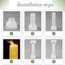 Colingmill 2 Pcs Wedding Roman Column Greek Pillars Stand Plastic Wedding Pillars Columns for Ceremony Flowers Plant Holder for Ceremony Event Party (Vintage,10.63 x 10.63 Inches)