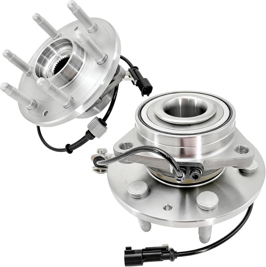 2Pcs 515160 Front Wheel Bearing Hub Assembly Fit for Chevy Silverado 1500(LD) Suburban Tahoe 2014-2020, for Cadillac XTS Escalade(ESV), for GMC Sierra 1500 Yukon(XL) 2014-2020, 6 Lugs w/ABS