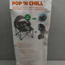 Bright Starts Pop 'N Chill Baby Chair Travel Seat, Indoor/Outdoor Use, Infant Seat with UPF 50+ Canopy, Grey, Ages 0-6 Months