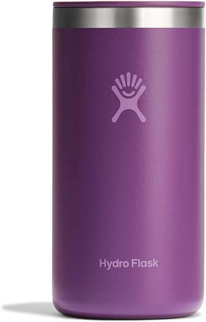 Hydro Flask Travel Coffee Cup  Insulated Stainless Steel, Non-Spill, Leak Resistant to-Go Tumbler 16 Oz Beachplum Purple