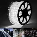 100ft LED Rope Lights Outdoor, 720 LED Connectable and Flexible Tube Lights with 8 Modes, Waterproof LED Rope Lighting for Garden, Patio, Pool, Bedroom, Party, Indoor Outdoor Decoration (White)