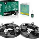 YHTAUTO 5x120 Hubcentric Wheel Spacers 15mm Fits Ford Lincoln Models: Explorer, Mustang, Aviator, Forged 5x114.3mm Tire Spacers 15mm with M12x1.5 Studs 72.56mm Hub Bore 2 PCS, Black