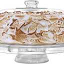 Cake Stand with Dome Cover, 6-in-1 Multi-Purpose Use, Cake Stand with Lid, Serving Platter, Punch Bowl, Desert Platter and More, BPA Free