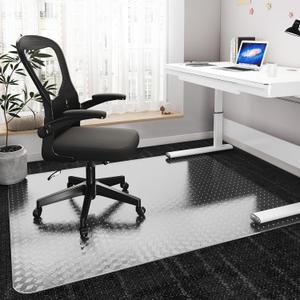 Office Chair Mat for Carpeted Floors, 48" x 30" Desk Chair Mat for Rolling Chairs on Low Pile Carpets, Easy Glide Floor Mat for Home, Gaming