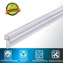 2-Pack Butecare Frameless Shower Door Bottom Seal with Long Sweep for Glass Doors Stop Shower Leaks and Create a Water Barrier (1/4 x 36)