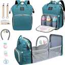 Baby Diaper Bag with Changing Station,Diaper Bag Backpack,Girl Boy Diaper Bag,Large Capacity,900d Excellent Oxford(Ungrade-Green)