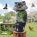 Hedoc Fake Owl Decoys to Scare Birds Away, Rotating Head Sculptures, Nature Enemy Scarecrow Plastic Statues, Pest Repellent, Bird Control and Pigeon Deterrent Outdoor Yard, Garden Protectors