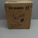 ICYGLEE Nugget Ice Maker Countertop with Handle, Ready in 4 Mins, Max 40lbs/24H, Chewable Ice, Self-Cleaning, Portable Sonic Ice Maker with Basket and Scoop, for Home/Party/RV/Camping (Black)