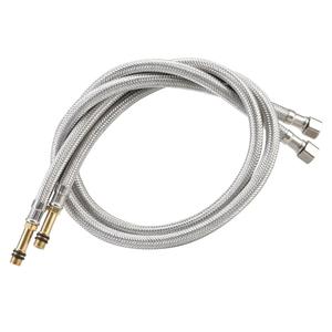 32-Inch Bathroom Kitchen Faucet Connector Braided Stainless Steel Supply Hose 3/8-Inch Female Compression Thread x M10 Male Connector 2 Pcs(1 pair)