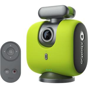 XbotGo Chameleon AI Auto Sports Action Camera - 4K 60FPS Soccer Camera and Basketball Tracking Camera for Team Sports, Live Streaming, No Subscription, Works with iOS & Android (Lemon Green)