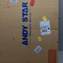 ANDY STAR 24"x36" Gold Mirror, Brushed Brass Scalloped Wall Mirror, Bathroom Wall Mirror with Stainless Steel Metal Framed Ideal for Bedroom, Hallway
