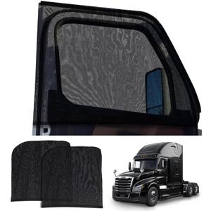 EcoNour XXXL Truck 2-Pack Side Window Shade | Front Side Windows Protects UV Rays and Sun Glare | Stretchable & Breathable Mesh Sunshade for Kenworth T680, Peterbilt 579, 589 | Driver Window Screens