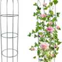 2 Pack Garden Obelisk Trellis for Climbing Plants Outdoor Tall Round Trellis for Potted Plants Indoor Climbing Vine Rose Clematis Vegetable Cucumber Supports, Lightweight